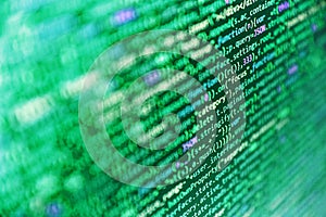 Information technology website coding standards for web design. Real Html code developing screen. Programmer Typing New Lines of
