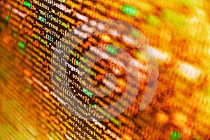 Information technology website coding standards for web design. Real Html code developing screen. Programmer Typing New Lines of