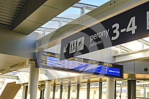 Information terminal at the railway station