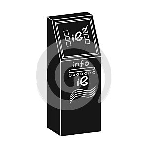 Information terminal. Terminals single icon in black style