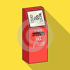 Information terminal. Terminals single icon in flat style isometric vector symbol stock illustration web.