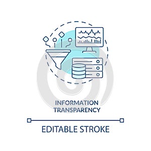 Information transparency concept icon