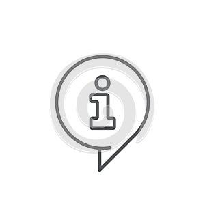 Information vector icon symbol isolated on white background