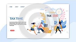 Informational Poster is Written Tax Time Lettering