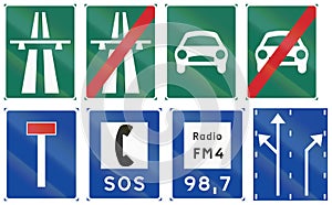 Informational Road signs used in Sweden