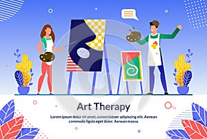 Informative Banner Online Art Therapy Training.
