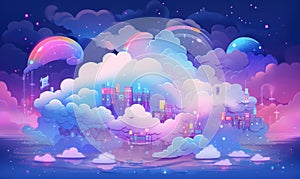 An informative cloud storage illustration simplifying data management