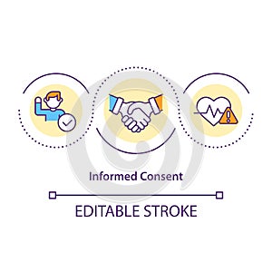 Informed consent concept icon