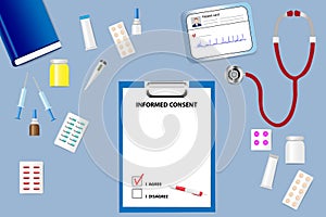 Informed consent concept vector