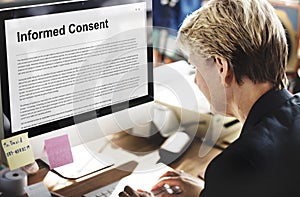 Informed Consent Surgery Agreement Consulting Concept