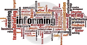 Informing word cloud photo