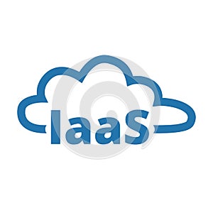 Infractructure as a service. IaaS technology icon, logo. Packaged software, decentralized application, cloud computing