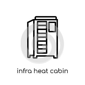 Infrared heat cabin icon. Trendy modern flat linear vector Infra