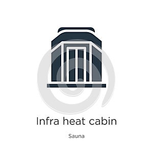 Infrared heat cabin icon vector. Trendy flat infrared heat cabin icon from sauna collection isolated on white background. Vector
