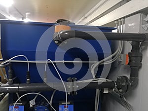 An infrared image of the pipe. Engineering networks photo