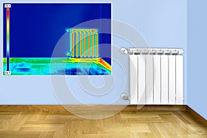 Infrared image of Radiator