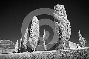 Infrared landscape of Italy