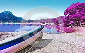 Infrared photography of Heraion lake Loutraki Greece