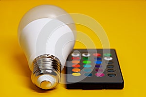 Infrared remote control for control of LED-lamp photo