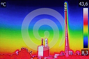 Infrared thermography image showing the heat emission at the Chi