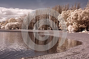Infrared Wanaka lake
