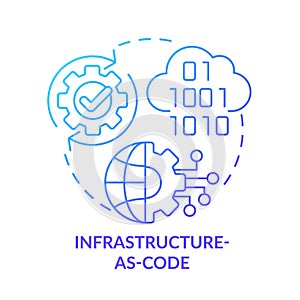 Infrastructure-as-code blue gradient concept icon