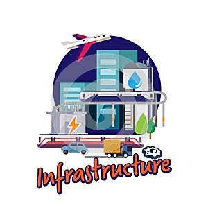 Infrastructure icon design - vector