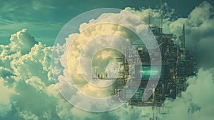 infrastructure pulsating cloud computing hub