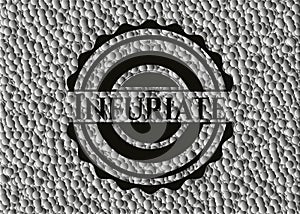 Infuriate black badge with bubbles background. Vector Illustration. Detailed