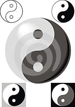Ing and jang symbols photo