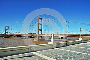 Marcial Candioti Bridge, better known as the Santa Fe Hanging Bridge, is a suspension bridge located in the city of photo