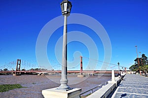 Marcial Candioti Bridge, better known as the Santa Fe Hanging Bridge, is a suspension bridge located in the city of photo