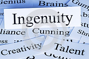 Ingenuity Concept in Words