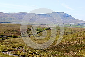 Ingleborough and Blea Moor from Whernside.