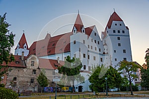 Ingolstadt, Germany, August 14, 2022: Sunrise over New castle in