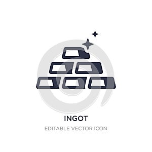 ingot icon on white background. Simple element illustration from Business concept
