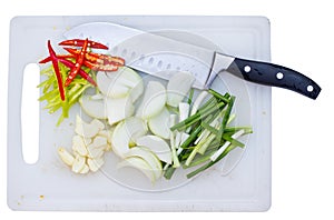 Ingrediant and knife