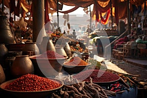 Ingredient bazaar pepper oriental sale arab market traditional food souk spice store