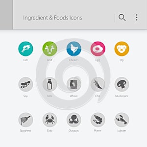 Ingredient & foods related icons