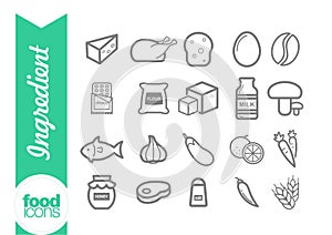 Ingredient line icons