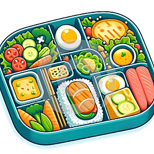 ingredient lunch box menu food