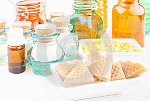 Ingredient for making personal skincare products - oils, wax, emulsifiers, hydrolates.