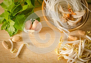 Ingredient for Thai noodle