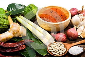 Ingredient of Thai Red curry paste