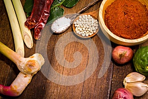 Ingredient of Thai Red curry paste