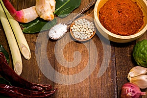 Ingredient of Thai Red curry paste