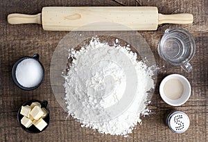 Ingredients for baking bread