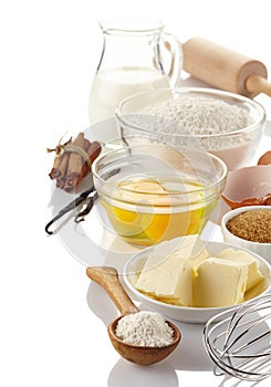 Ingredients for baking cake