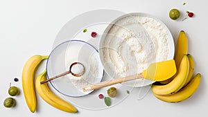 Ingredients for the banana cake