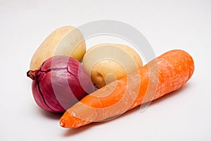 Ingredients for basic vegetable soup